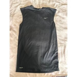 Nike Pro Dri-Fit Sleeveless Performance Top Size L Black Flaws- Read Description
